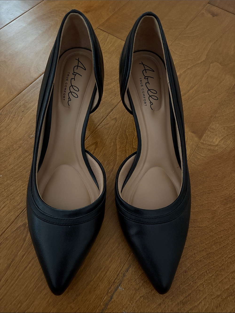 Abella Black Pointed Toe D'Orsay Pumps